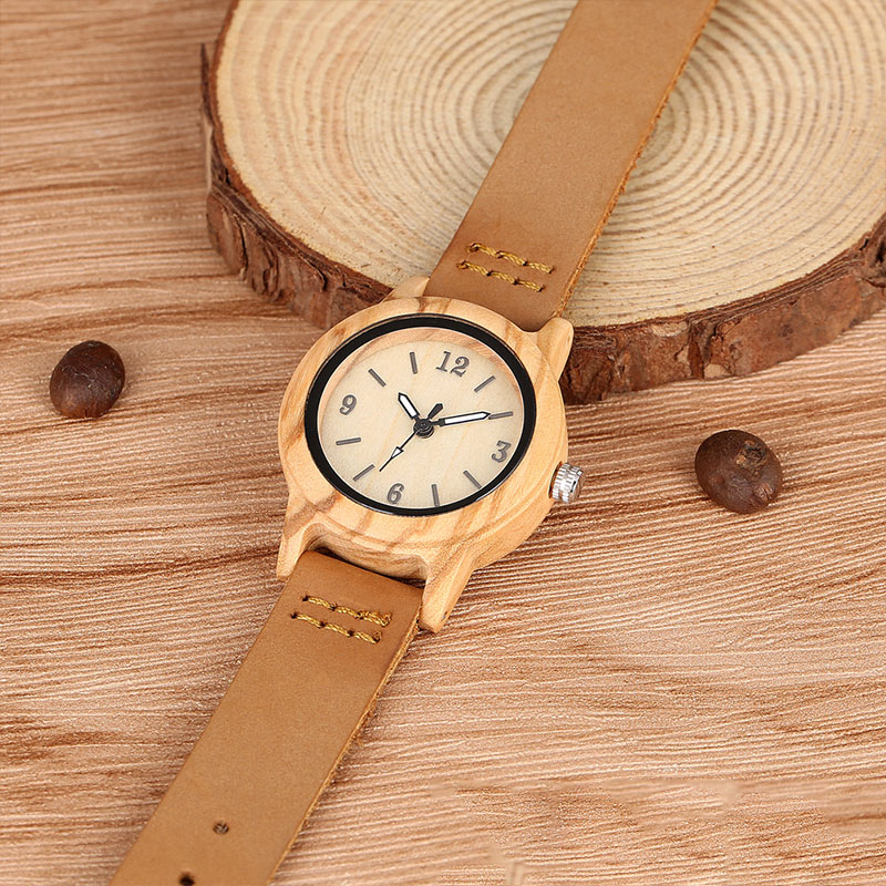 Sotiya Zebrawood Quartz Watch Exquisite Ultra-thin Wooden Watch-Sotiya