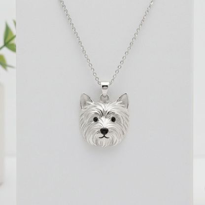 Sotiya West Highland White Terrier Enamel Pendant Necklace-Sotiya