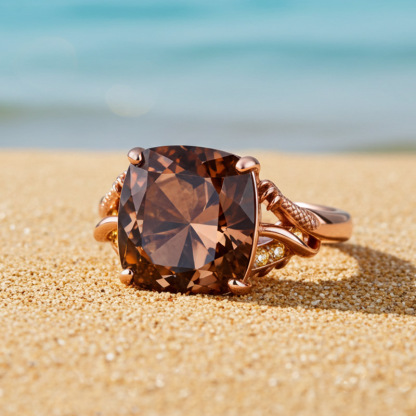 Sotiya Duskendale Dragon Claw Cushion Cut Engagement Ring Sterling Silver-Sotiya