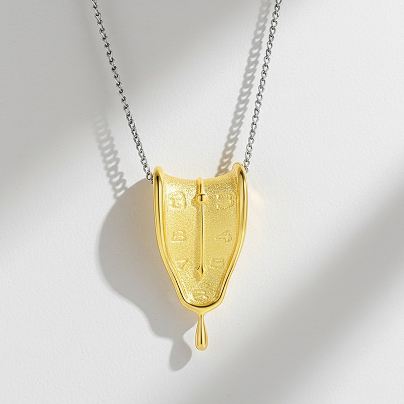 Sotiya Artist Collection Famous Painting The Persistence of Memory Timepiece Inspired Necklace Sterling Silver-Sotiya