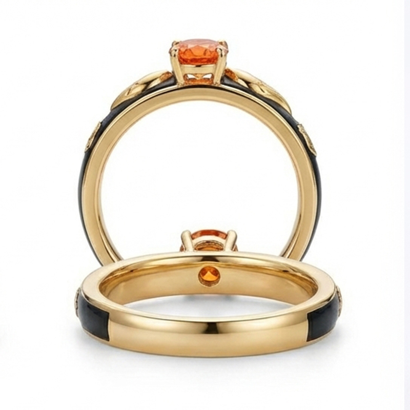 Animal City Bunny and Fox Inspired Round Cut Couple Rings-Sotiya