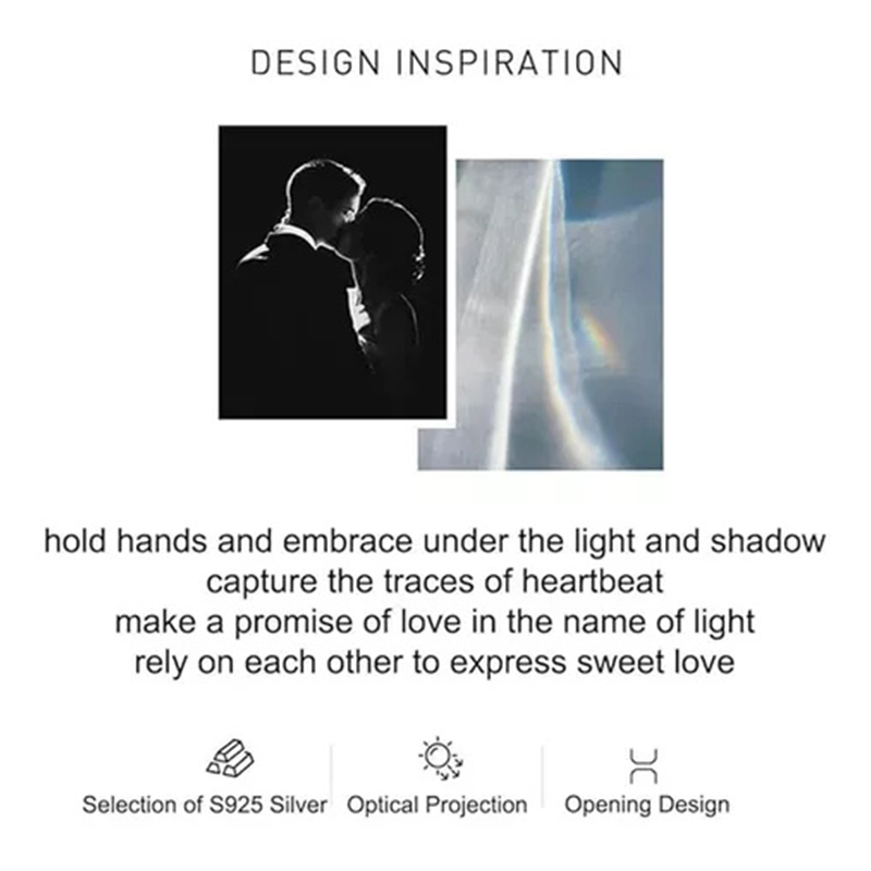 Sotiya "I Love" Secret Projection Adjustable Men's Wedding Ring Sterling Silver-Sotiya