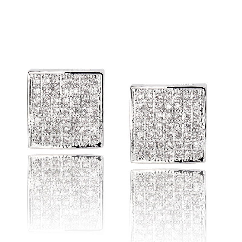 Sotiya Square Shape Men's Stud Earrings-Sotiya