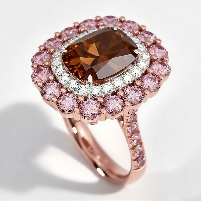 Sotiya Cathedral Cushion Cut Multi Colored Engagement Ring Sterling Silver-Sotiya