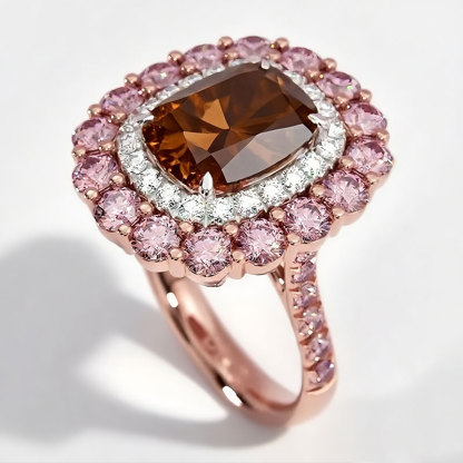 Sotiya Cathedral Cushion Cut Multi Colored Engagement Ring Sterling Silver-Sotiya