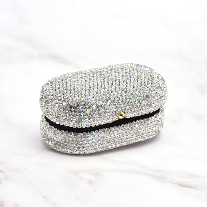 Sotiya Sparkling Rhineston Ring Box With Velour Lining-Sotiya