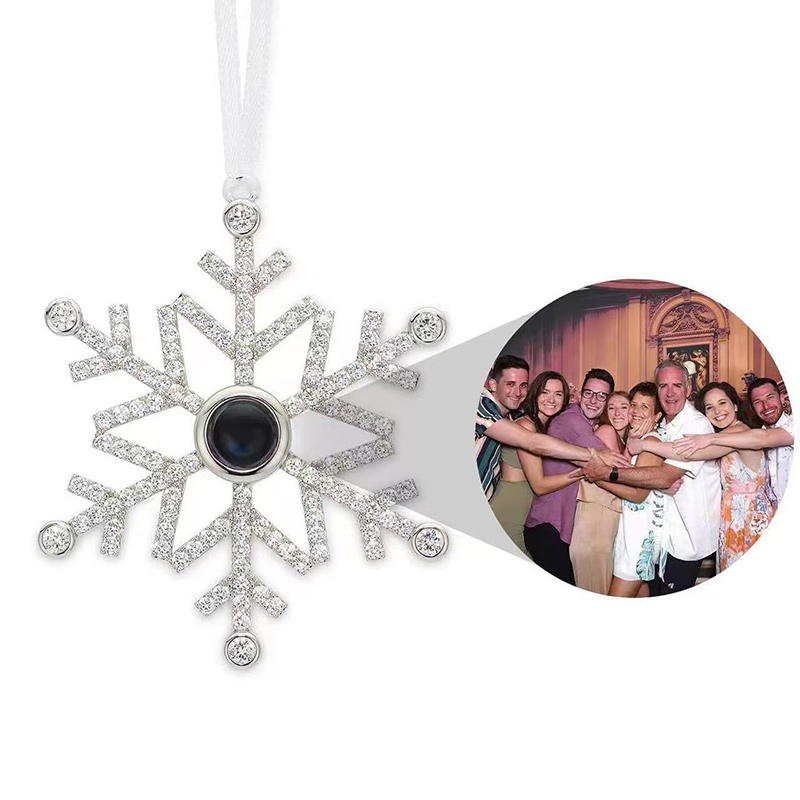Sotiya Snowflake Personalized Photo Ornament-Sotiya