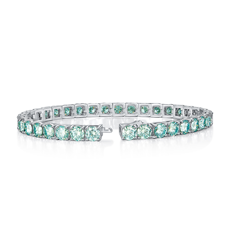 Sotiya Classic Round Cut Moissanite Tennis Bracelet Sterling Silver-Sotiya