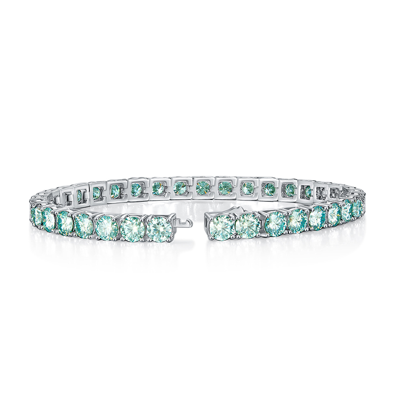 Sotiya Classic Round Cut Moissanite Tennis Bracelet Sterling Silver-Sotiya