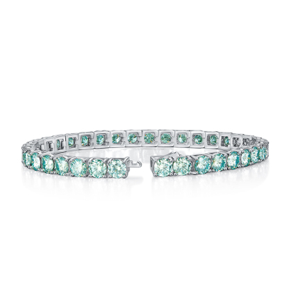 Sotiya Classic Round Cut Moissanite Tennis Bracelet Sterling Silver-Sotiya