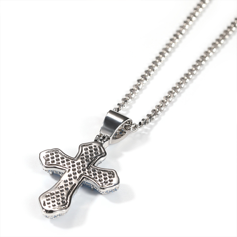 Sotiya Cross Design Faith Radiant Cut Men's Necklace-Sotiya