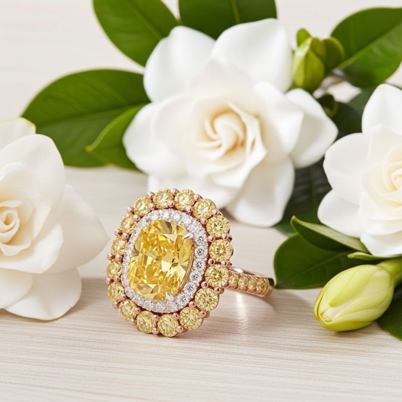 Sotiya Cathedral Double Halo Cushion Cut Engagement Ring Sterling Silver-Sotiya