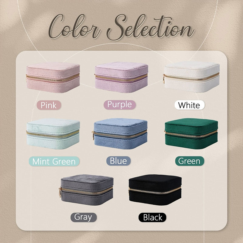 Sotiya Customized Gold Stamping Name Velvet Jewelry Box-Sotiya