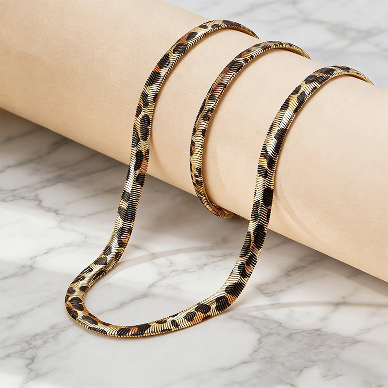 Sotiya Leopard Print Necklace & Bracelet Jewelry Set