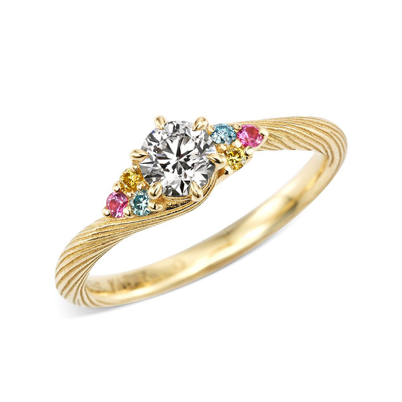 Sotiya Best Buds Oval Cut Aquamarine Scrump Wave Hawaiian Inspired Engagement Ring Sterling Silver-Sotiya