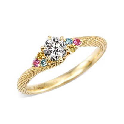 Sotiya Best Buds Oval Cut Aquamarine Scrump Wave Hawaiian Inspired Engagement Ring Sterling Silver-Sotiya