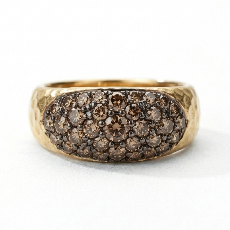 Sotiya Vintage Matte Finish Coffee Wedding Ring Unisex Band Sterling Silver