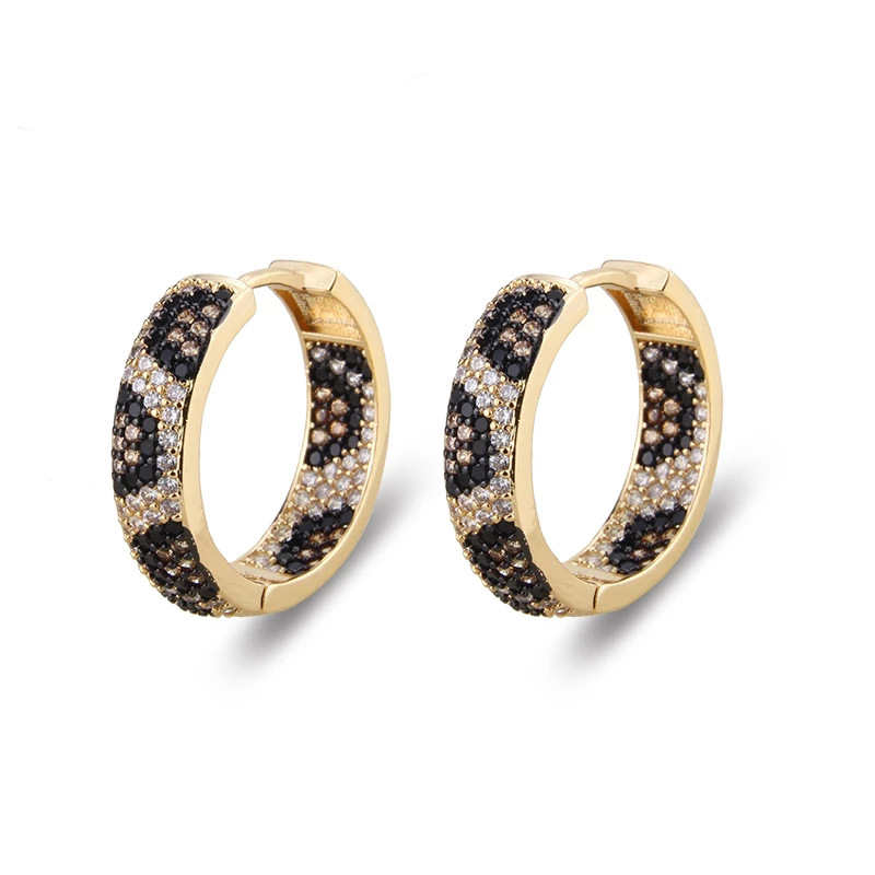Sotiya Leopard Print Design Hoop Earrings-Sotiya