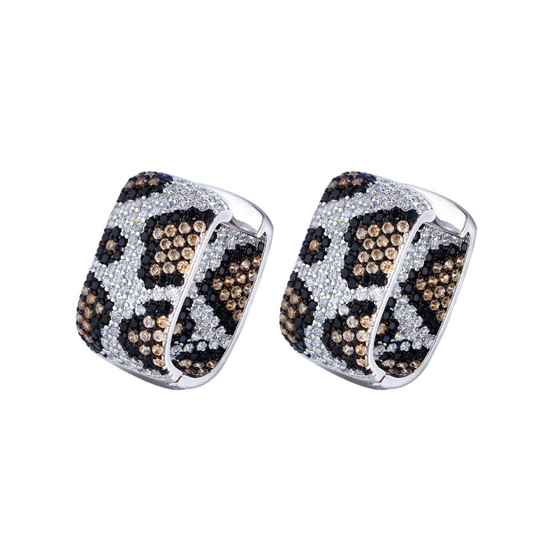Sotiya Leopard Print Design Hoop Earrings-Sotiya