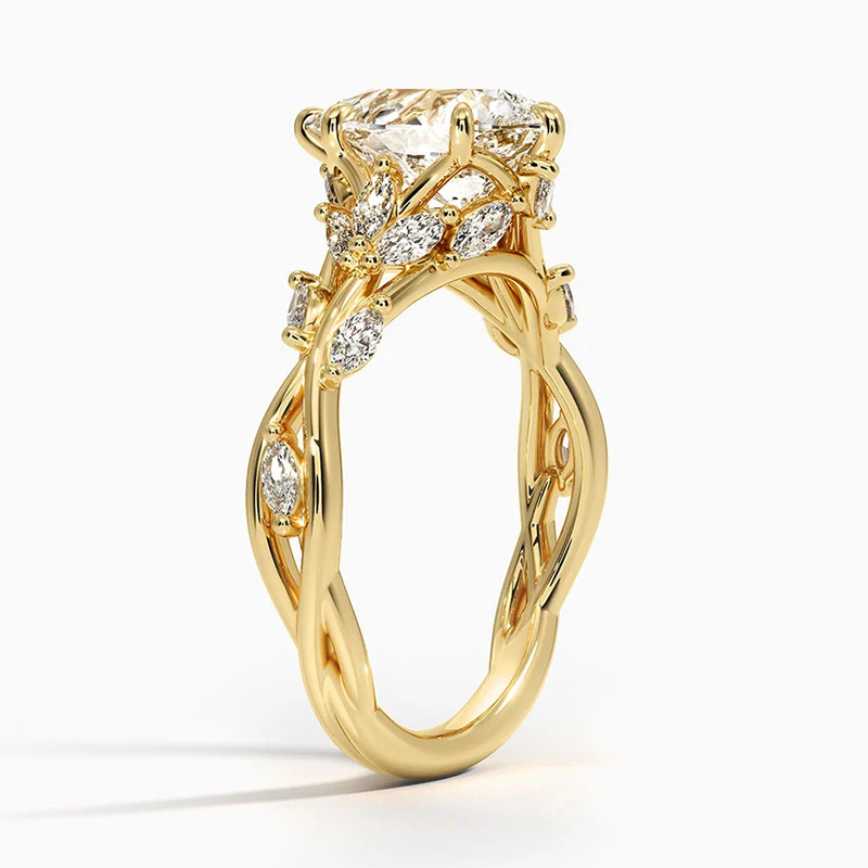 Sotiya Vines Twist Pear Cut Engagement Ring Sterling Silver