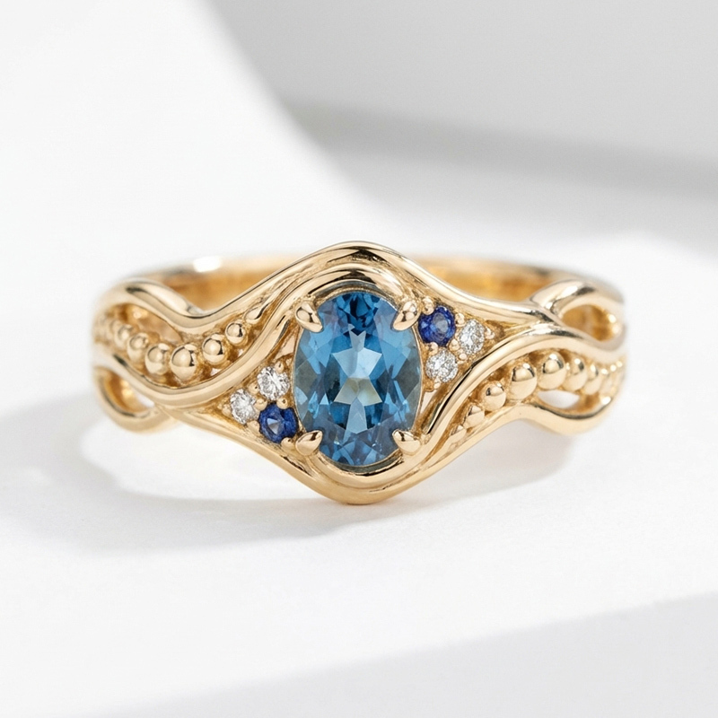 Sotiya Fluorescence Oval Cut Engagement Ring Sterling Silver-Sotiya