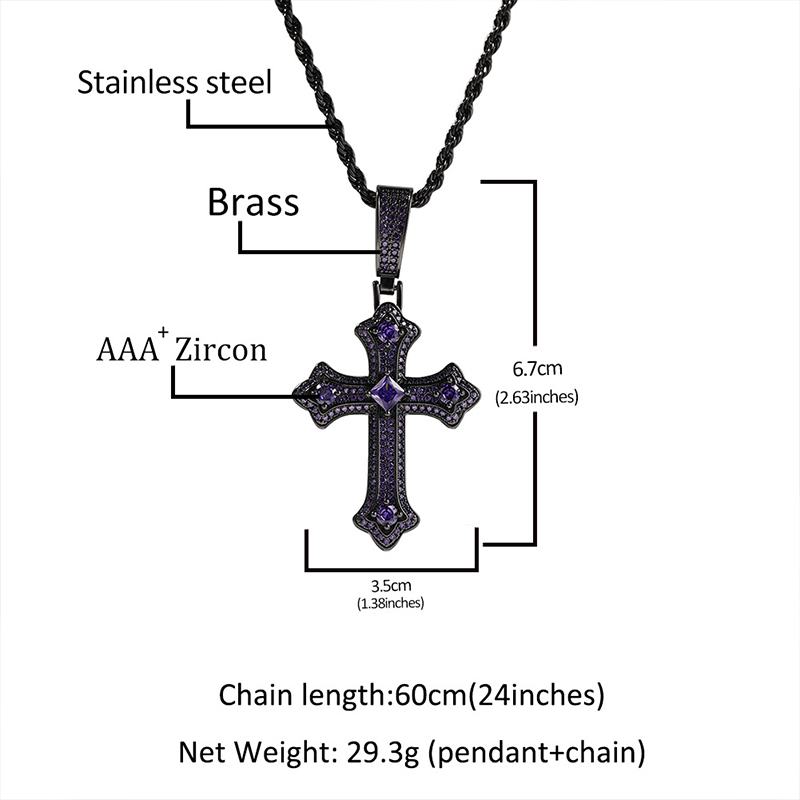 Sotiya Vintage Cross Design Faith Men's Necklace-Sotiya