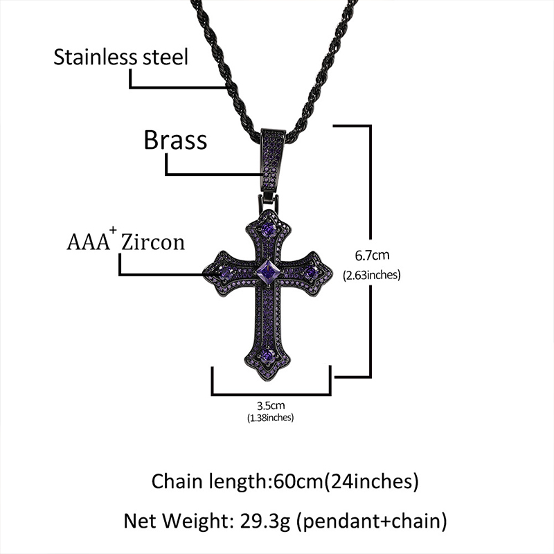 Sotiya Vintage Cross Design Faith Men's Necklace-Sotiya