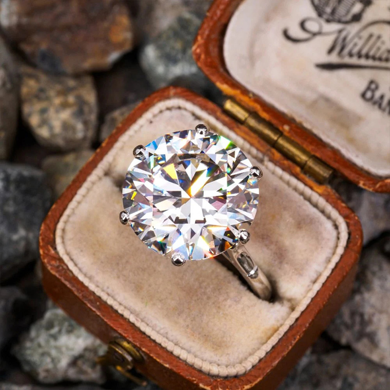 Sotiya Vintage Solitaire Round Cut Engagement Ring Sterling Silver-Sotiya