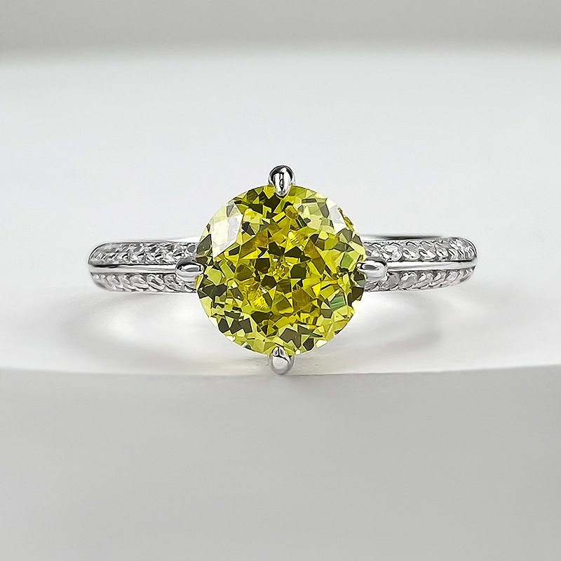 Sotiya Round Cut Engagement Ring Sterling Silver-Sotiya