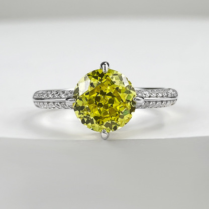 Sotiya Round Cut Engagement Ring Sterling Silver-Sotiya