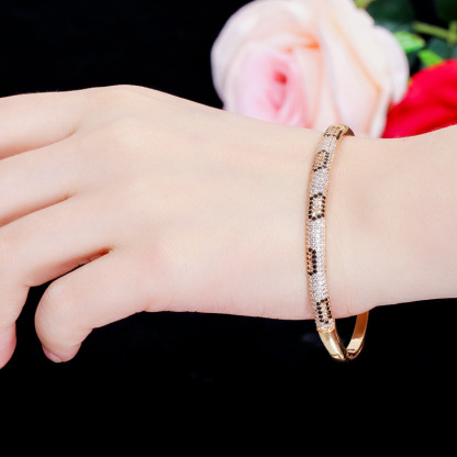 Sotiya Leopard Print Design Bangle Bracelet-Sotiya