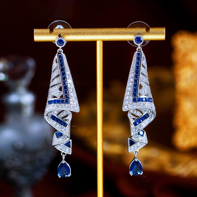 Sotiya Artist Collection Ethnic Style Vintage Satin Drop Earrings-Sotiya