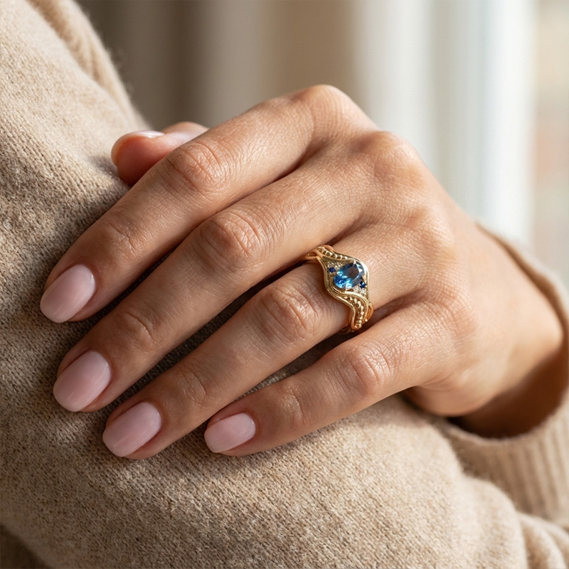 Sotiya Fluorescence Oval Cut Engagement Ring Sterling Silver-Sotiya