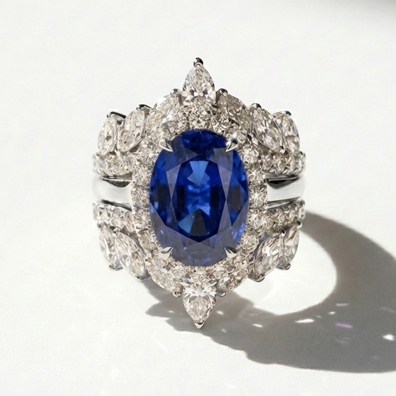 Sotiya 3PC Halo Oval Cut Coffee Wedding Bridal Ring Set Sterling Silver-Sotiya