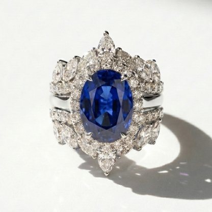 Sotiya 3PC Halo Oval Cut Coffee Wedding Bridal Ring Set Sterling Silver-Sotiya