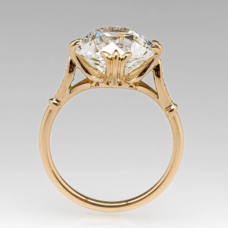 Sotiya Cathedral Cushion Cut Tapered Shank Engagement Ring Sterling Silver-Sotiya