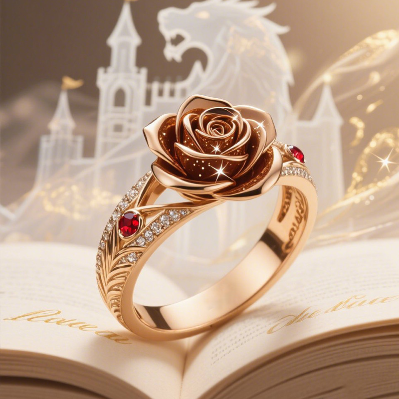 Sotiya Best Buds Side Stone Rose Cocktail Ring Sterling Silver-Sotiya