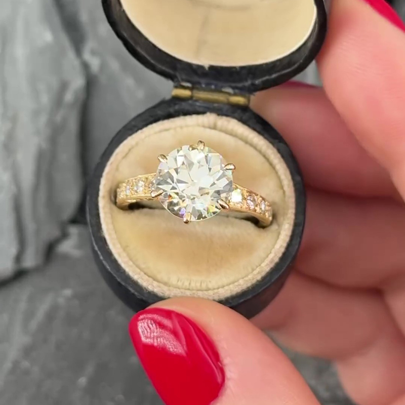 Sotiya Stunning Vintage Round Cut Engagement Ring Sterling Silver