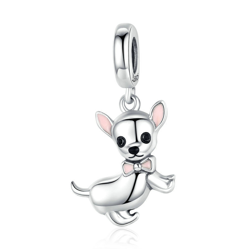 Sotiya Cute Chihuahua Dog Dangle Charm Pendant Sterling Silver-Sotiya