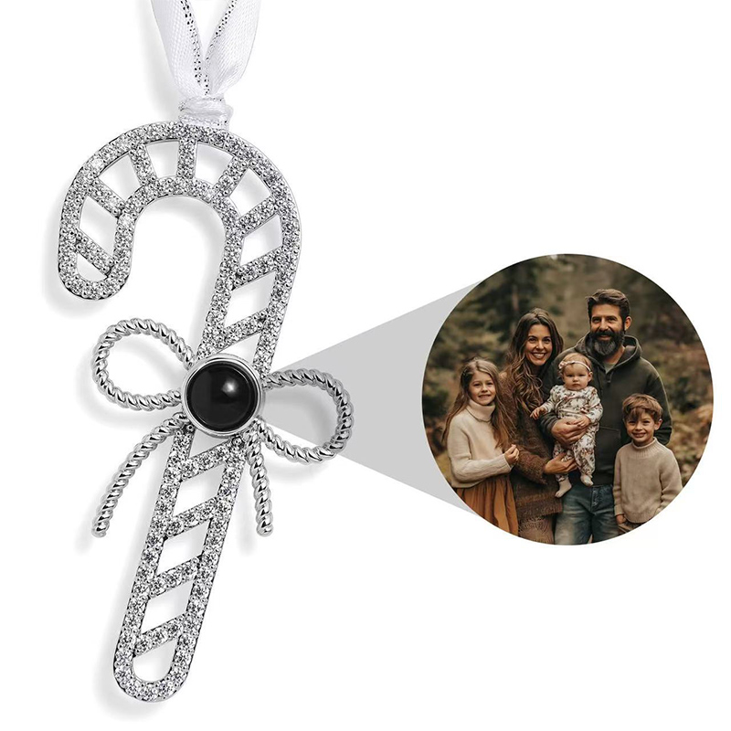 Sotiya Candy Cane Personalized Photo Ornament-Sotiya