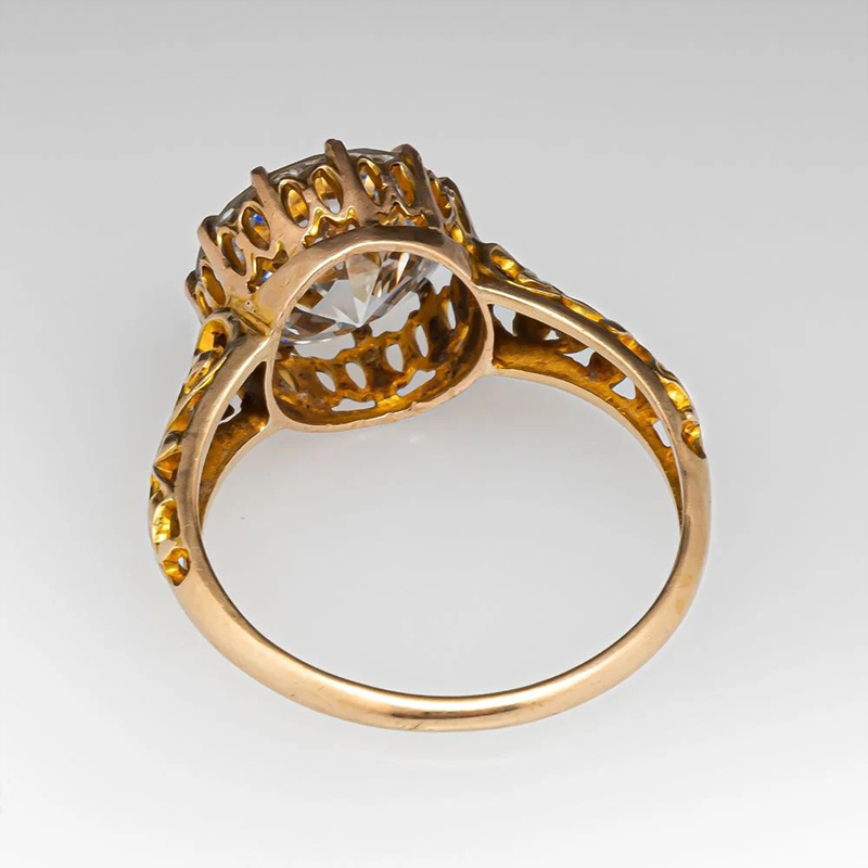 Sotiya Spectacular Victorian Vintage Round Cut Engagement Ring Sterling Silver-Sotiya