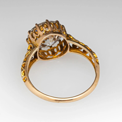 Sotiya Spectacular Victorian Vintage Round Cut Engagement Ring Sterling Silver-Sotiya