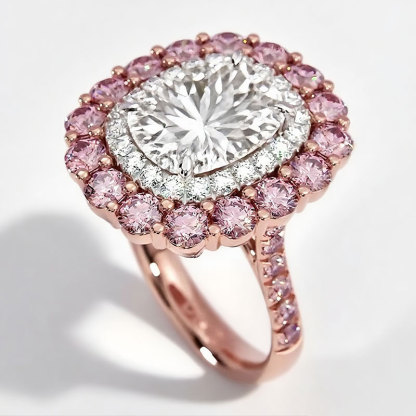 Sotiya Cathedral Cushion Cut Multi Colored Engagement Ring Sterling Silver-Sotiya