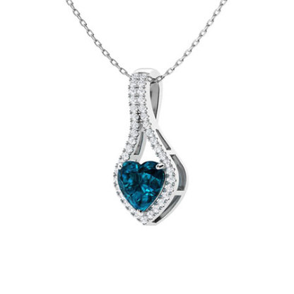 Sotiya Customizable 12 Birthstone Heart Cut Necklace Sterling Silver-Sotiya