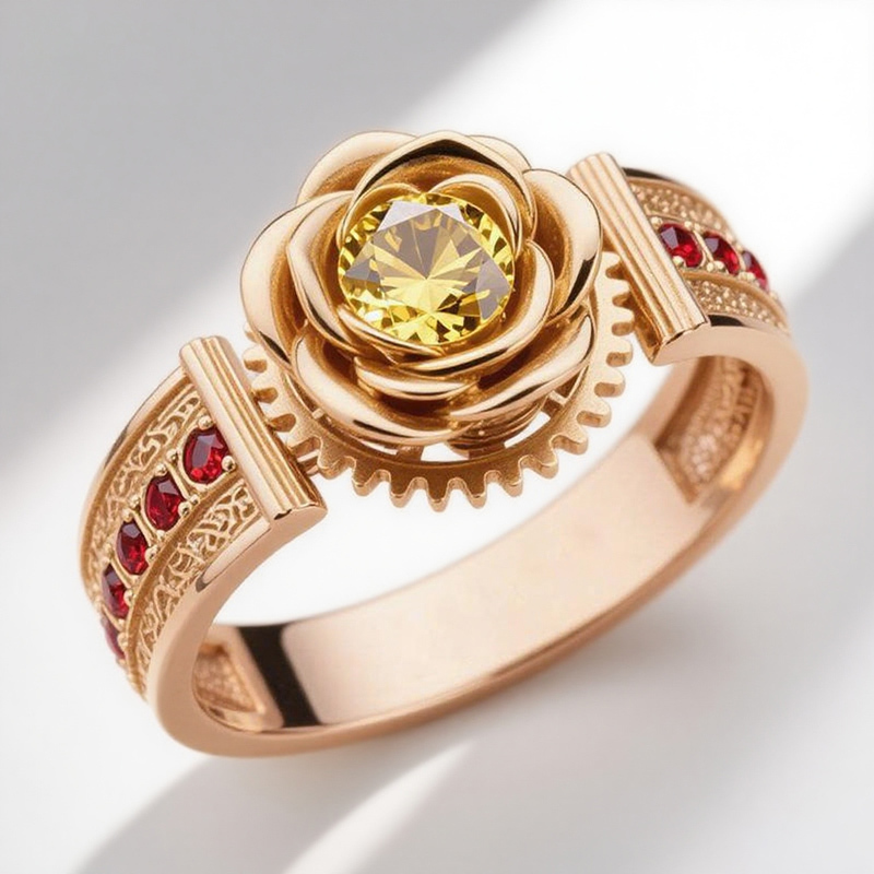 Sotiya Best Buds Rose Round Cut Engagement Ring Sterling Silver-Sotiya