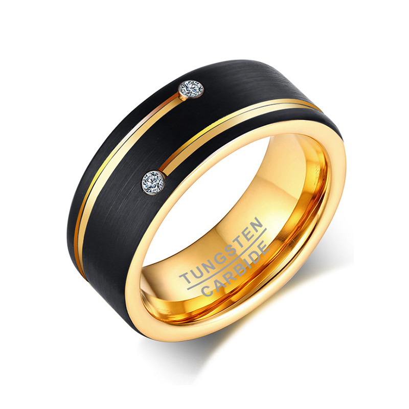 Sotiya Two Tone Stylish Men's Wedding Ring Tungsten Steel-Sotiya