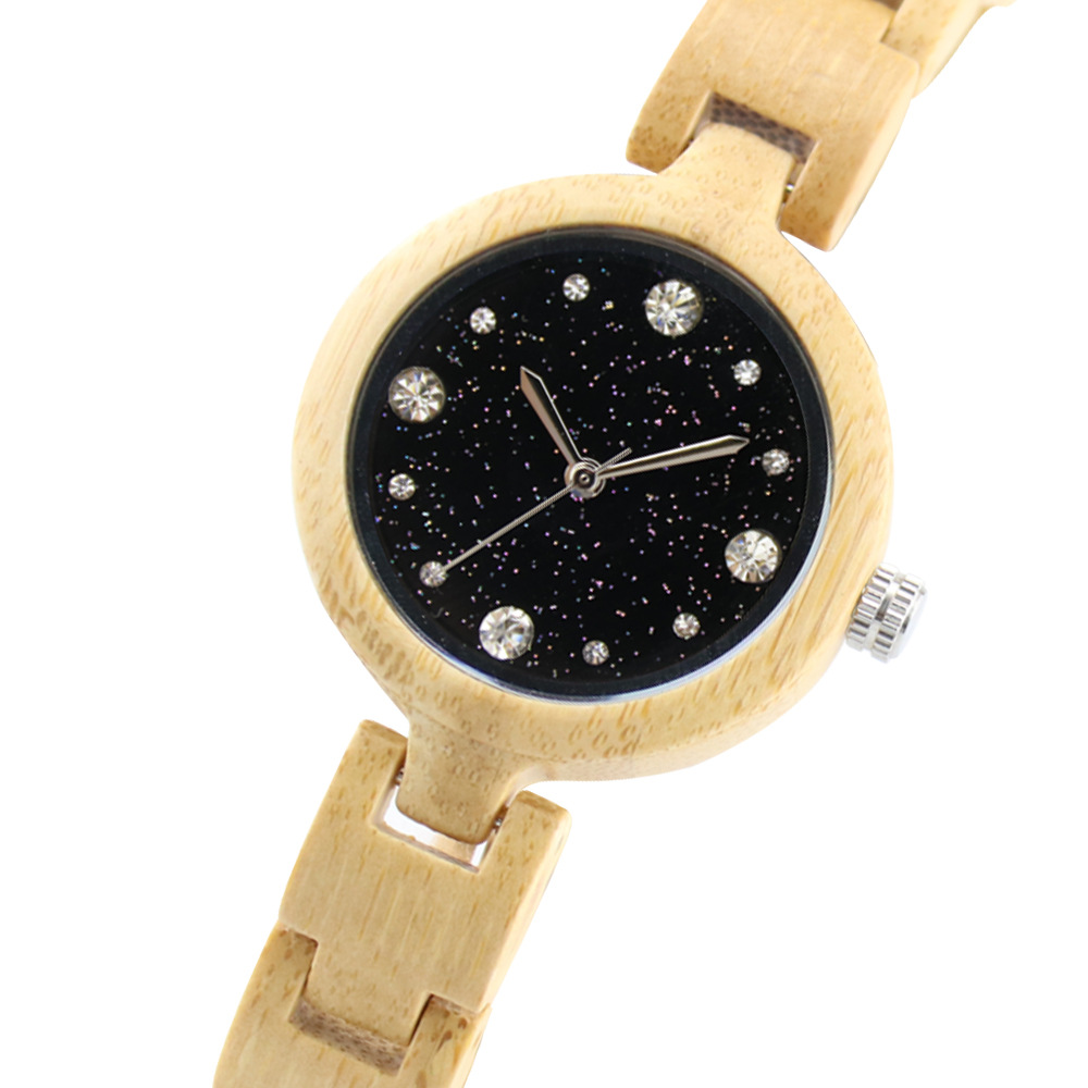 Sotiya White/Red/Purple/Black Dial Quartz Coffee Wooden Watch-Sotiya