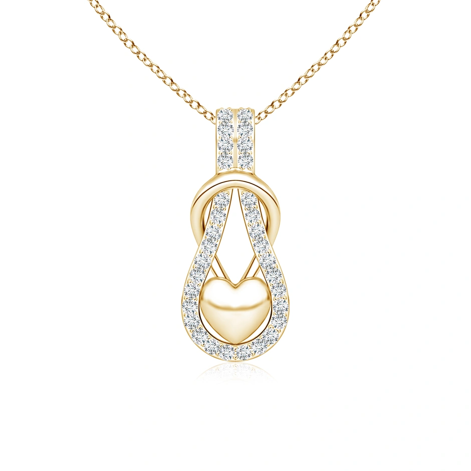 Sotiya Infinity Knot with Puffed Heart Pendant Necklace Sterling Silver-Sotiya