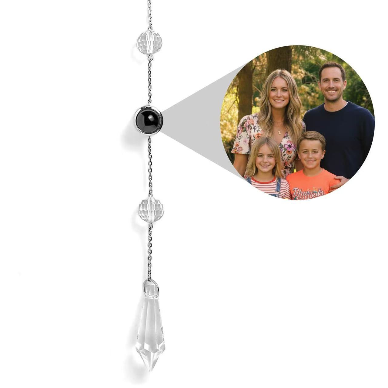 Sotiya Circle lcicle Personalized Photo Ornament-Sotiya