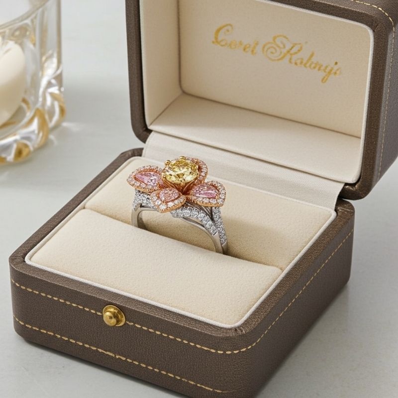 Sotiya Four Leaf Clover Round Cut Engagement Ring Sterling Silver-Sotiya